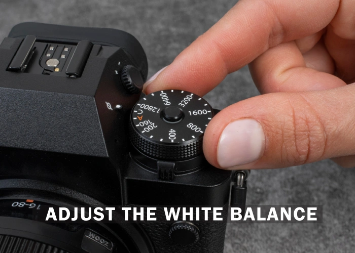 Adjust the white balance 